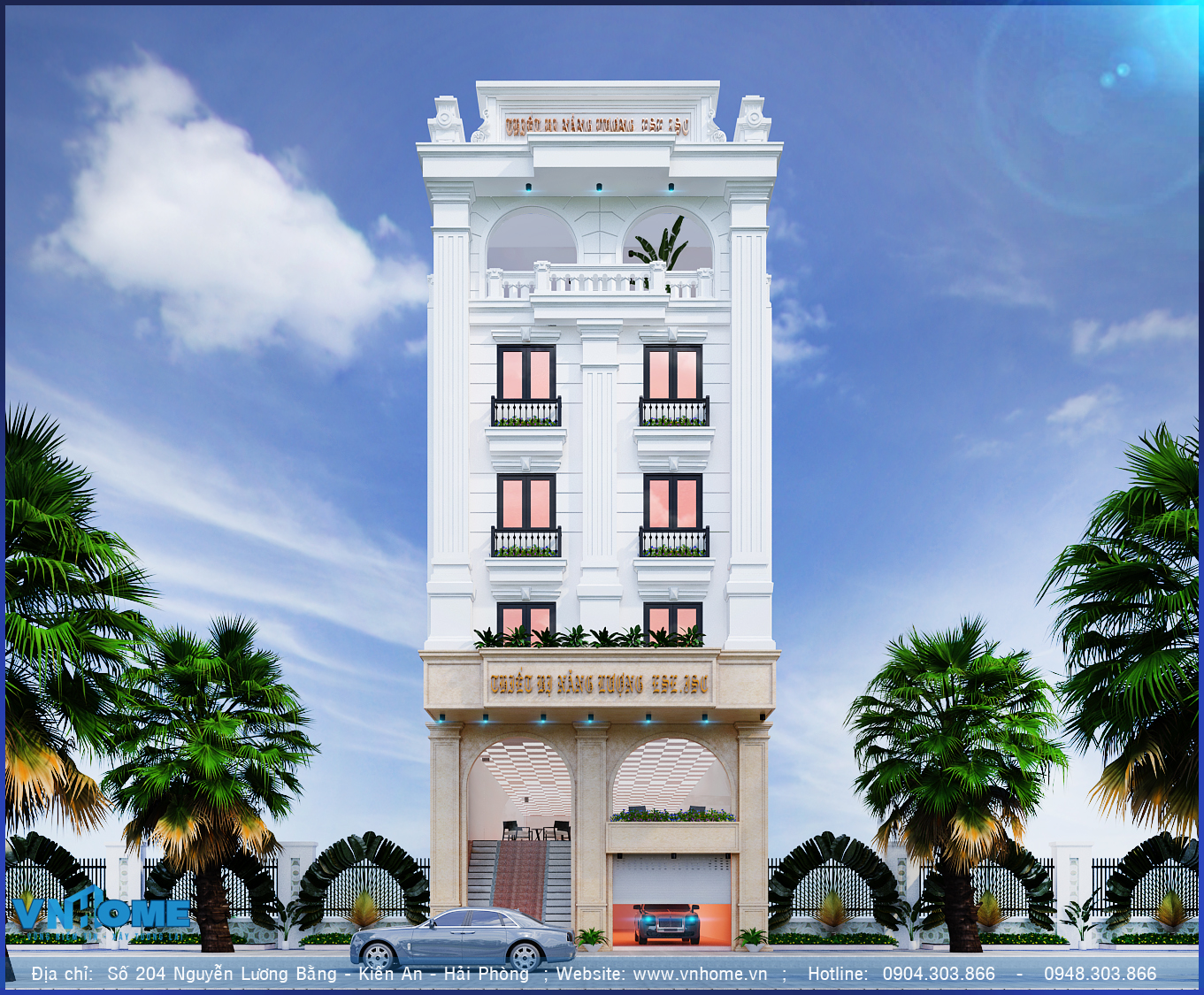 Thiết kế biệt thự kết hợp với văn phòng công ty