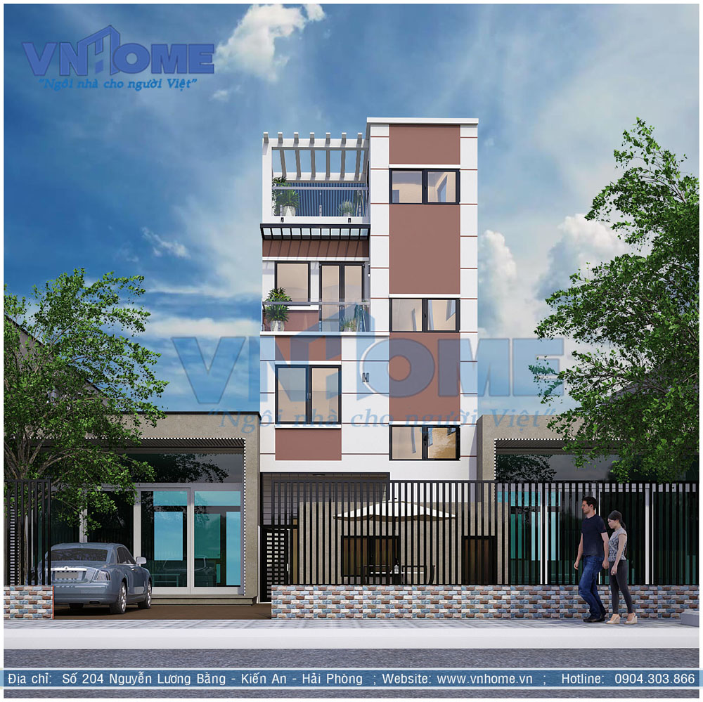 Mẫu thiết kế nhà lô hiện đại Gia đình Anh Dũng tại Tô Hiệu Hải Phòng 2
