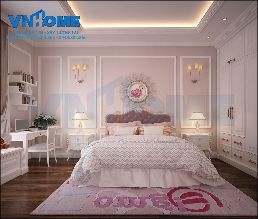 thiết kế nội thất phòng ngủ đẹp sang trọng
