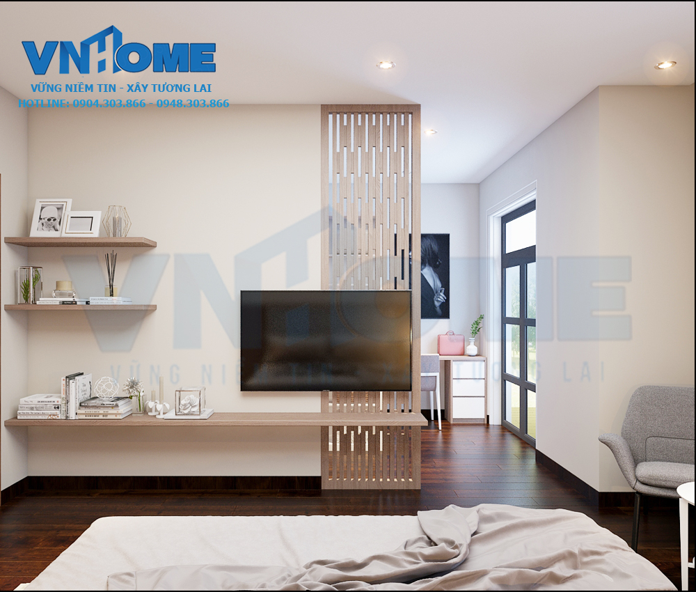 thiết kế nội thất phòng ngủ biệt thự hiện đại