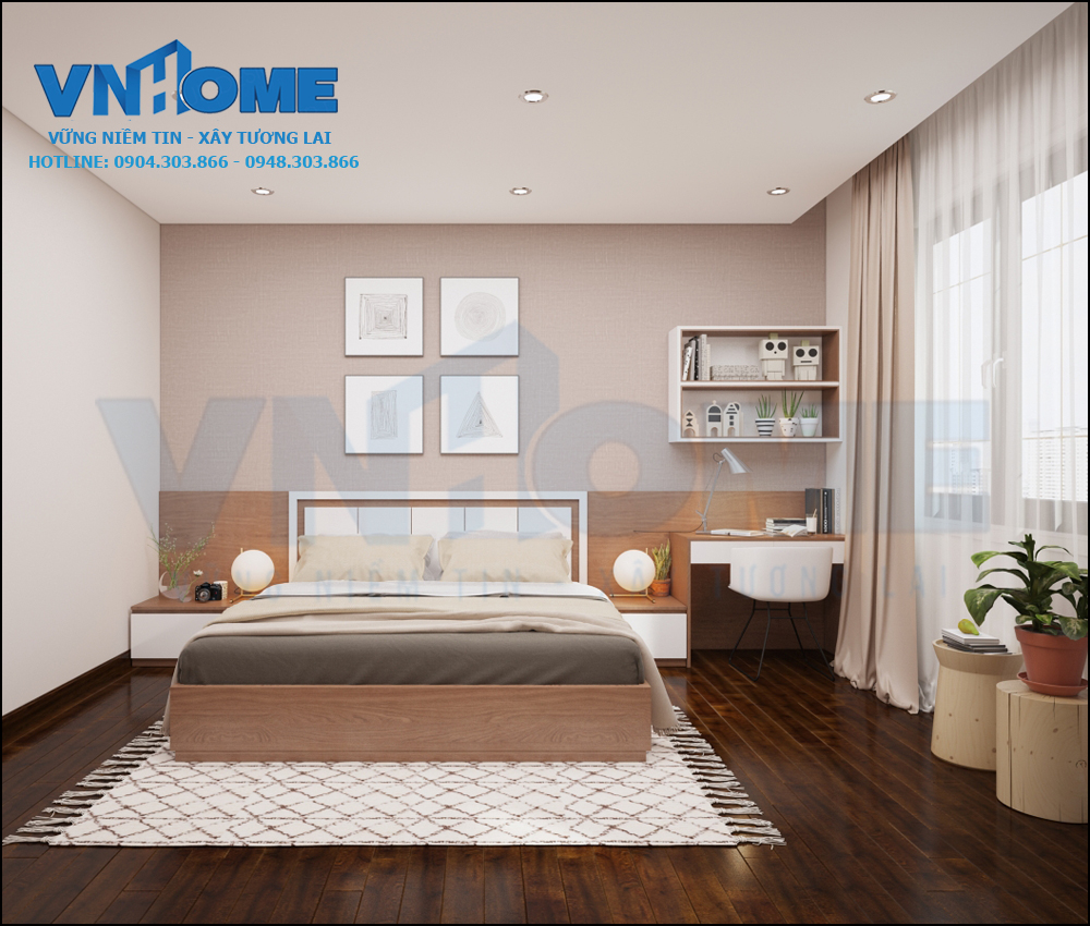 thiết kế nội thất phòng ngủ biệt thự hiện đại