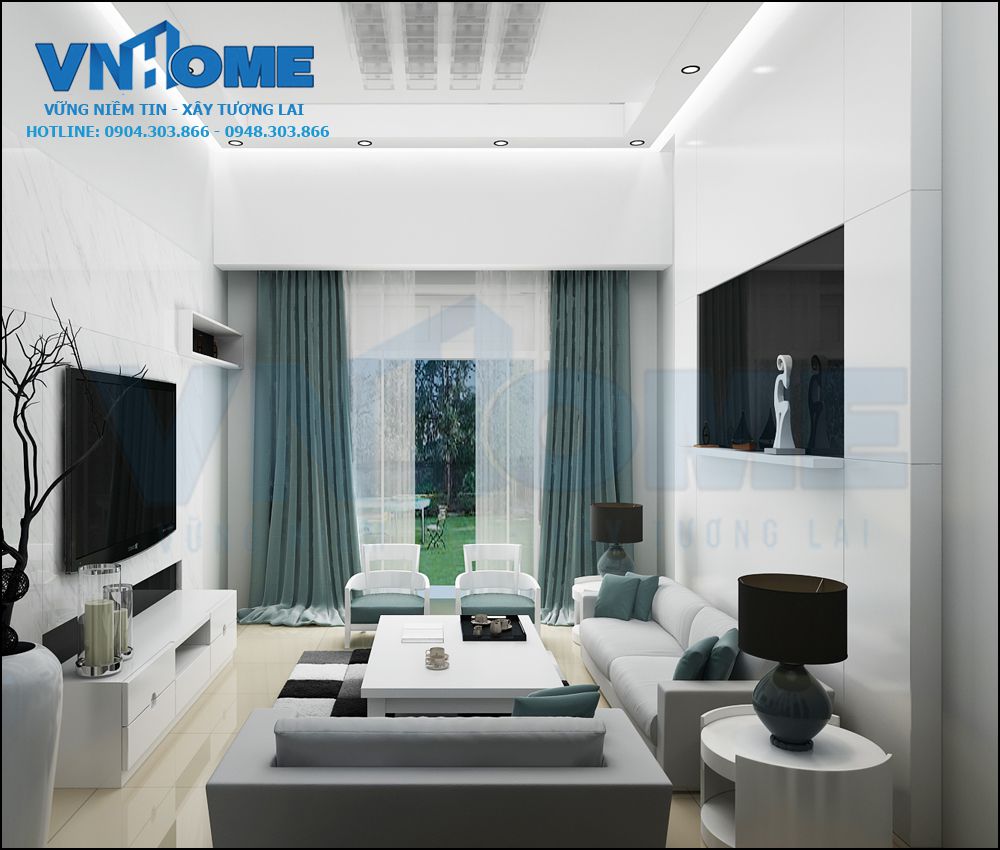 Thiết kế nội thất phòng khách tiện nghi