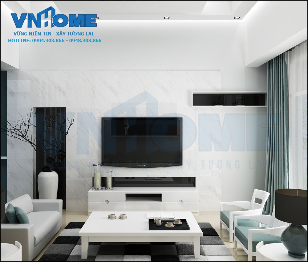 Thiết kế nội thất phòng khách tiện nghi