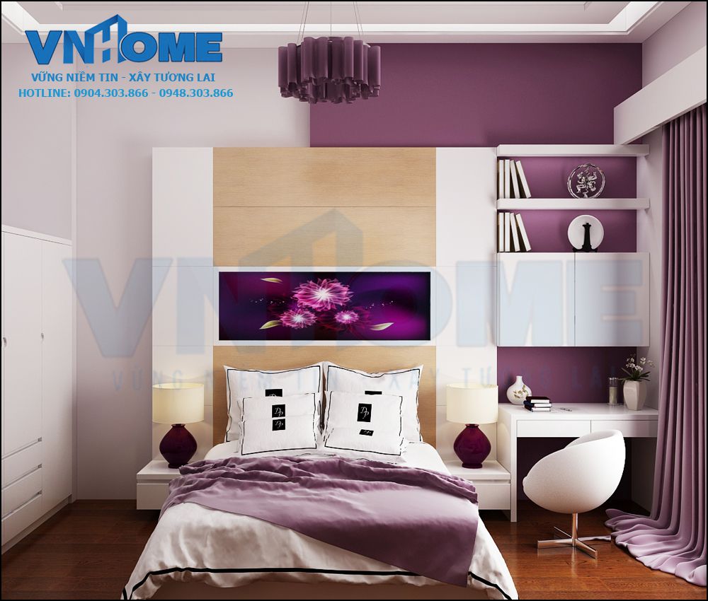 Thiết kế phòng ngủ ấm áp