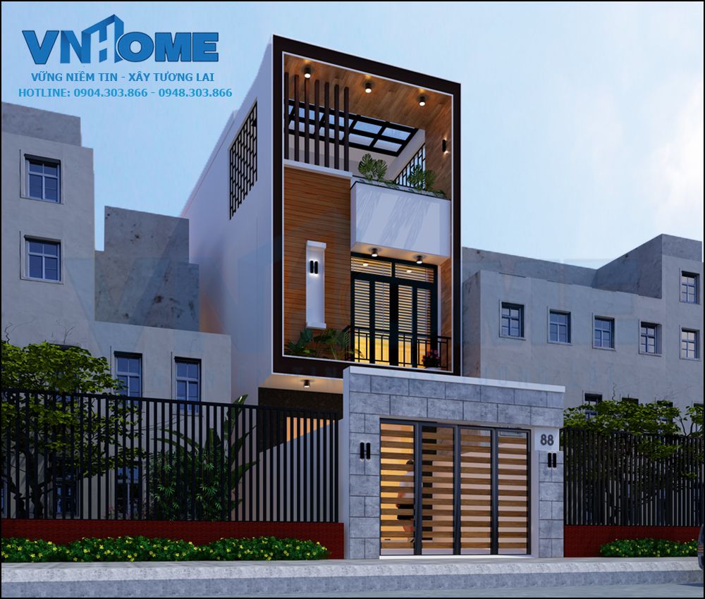 thiết kế nhà lô hiện đại tại Quảng Ninh