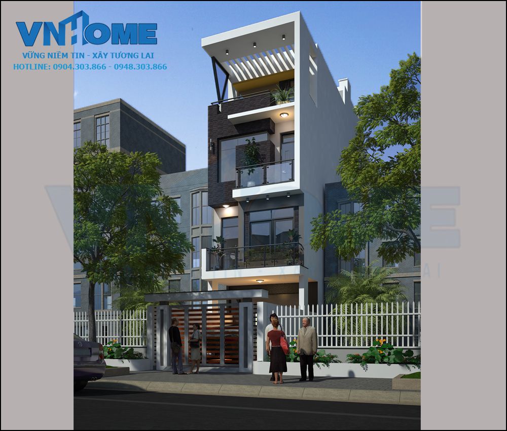 thiết kế nhà lô hiện đại tại Quảng Ninh
