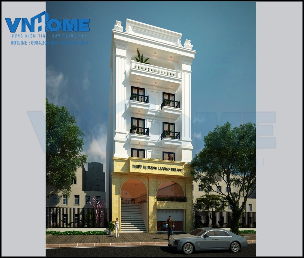 thiết kế nhà lô 5 tầng tại Quảng Ninh