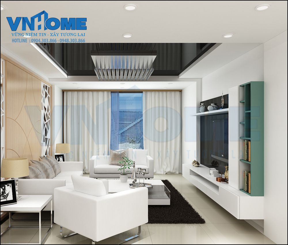 thiết kế nội thất nhà lô hiện đại 3 tầng