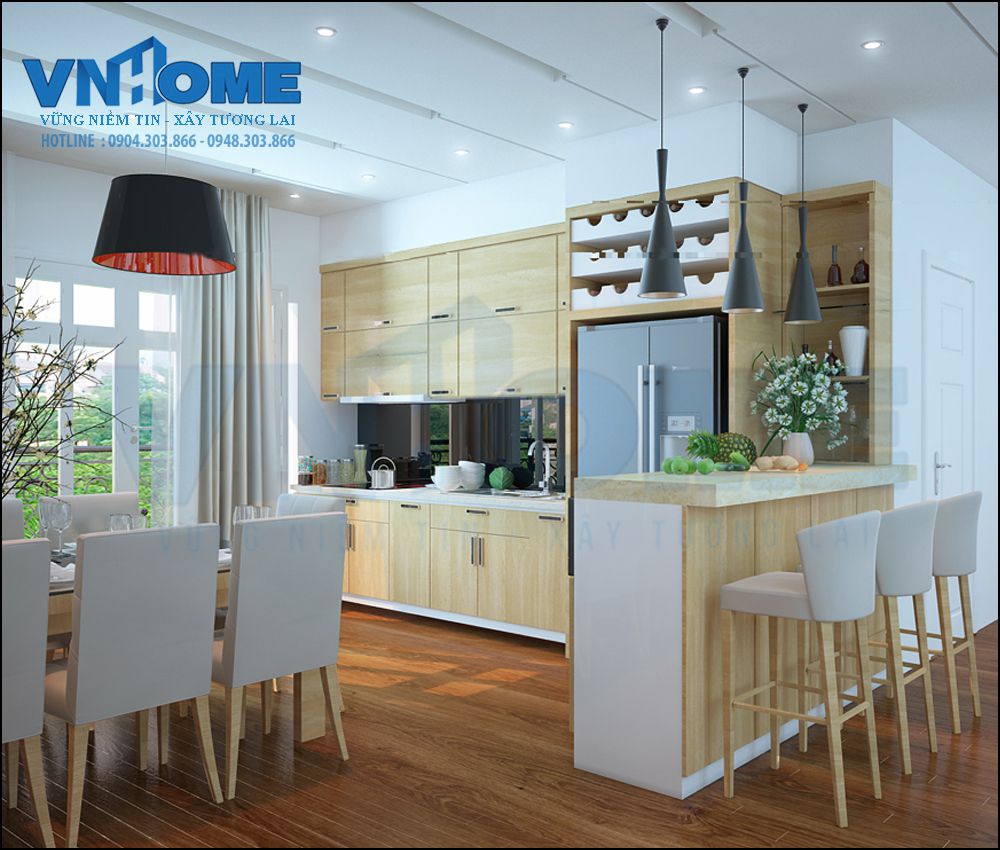 thiết kế nội thất nhà lô hiện đại 3 tầng